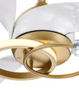 52" Elma Vintage Gold Crystal LED Ceiling Fan