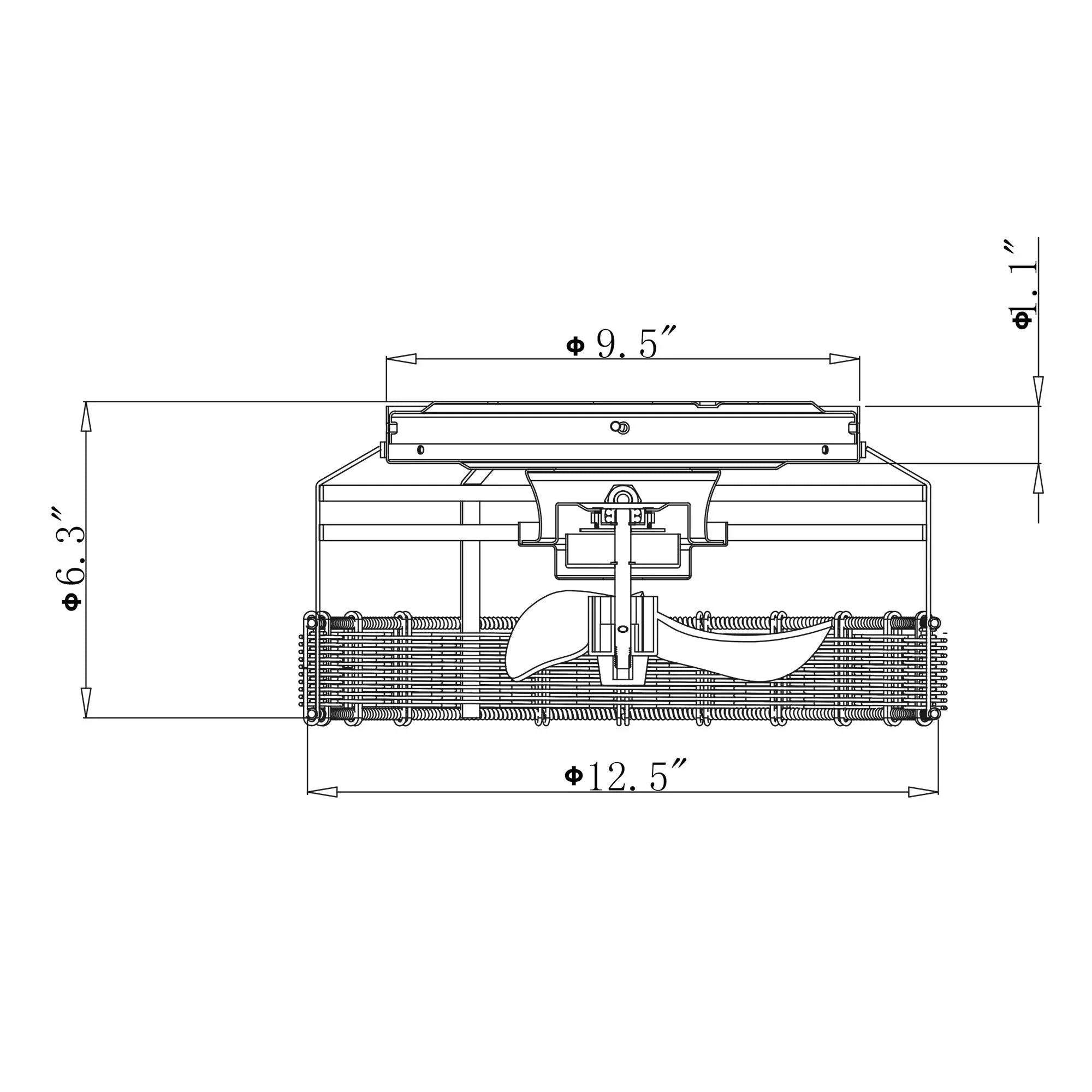 13 Inch Farmhouse Flush Mount Reversible Ceiling Fan - IPLUS Lighting