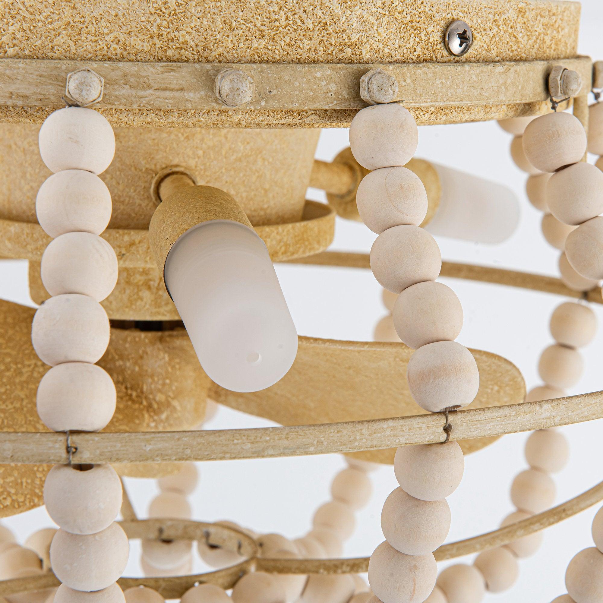 13 Inch Farmhouse Reversible Flush Mount Ceiling Fan with Lighting - IPLUS Lighting