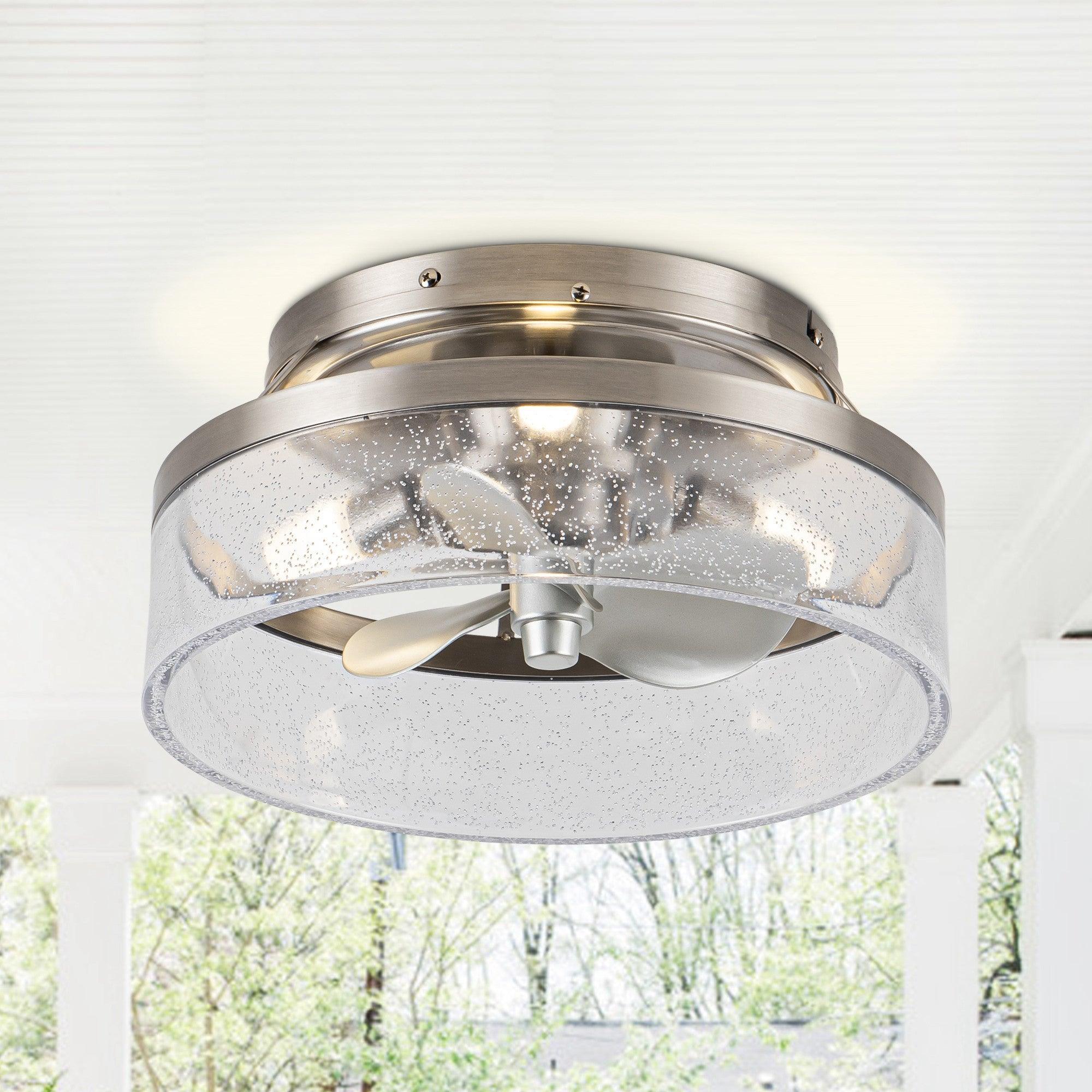 13" Reversible Flush Mount Ceiling Fan