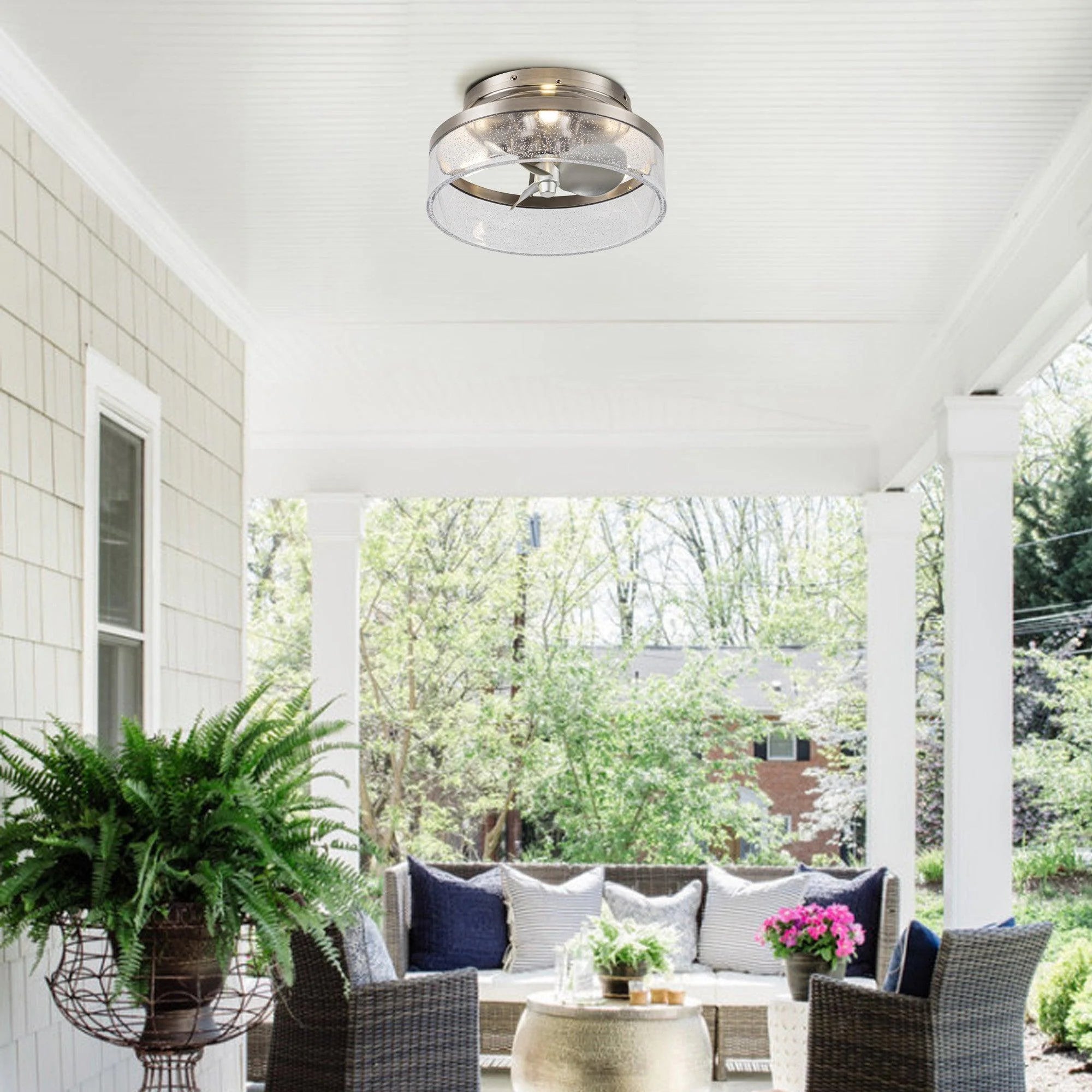 13" Reversible Flush Mount Ceiling Fan