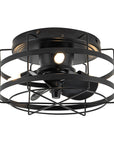 13" Madurai Farmhouse Flush Mount Ceiling Fan