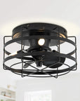 13" Madurai Farmhouse Flush Mount Ceiling Fan