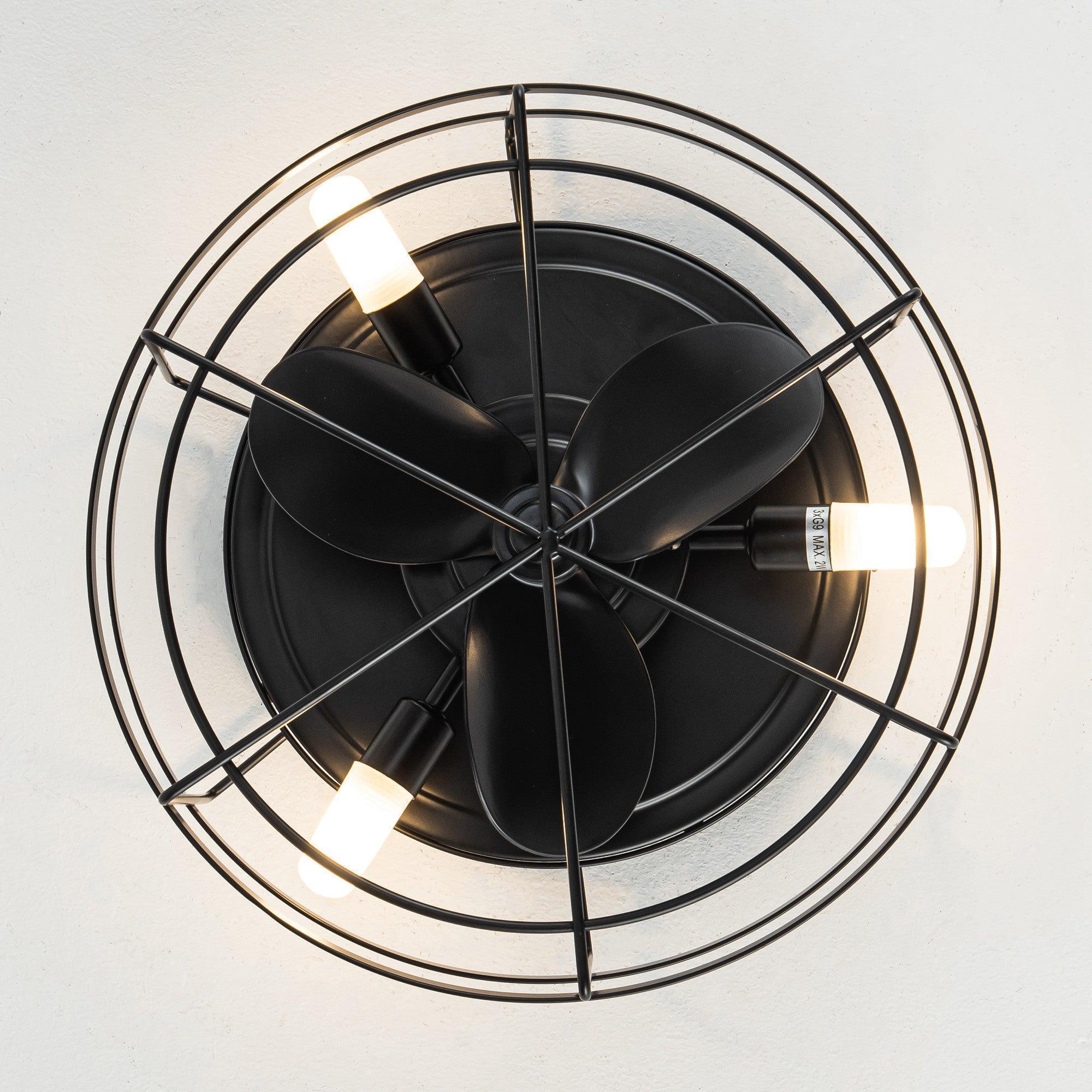 13" Madurai Farmhouse Flush Mount Ceiling Fan