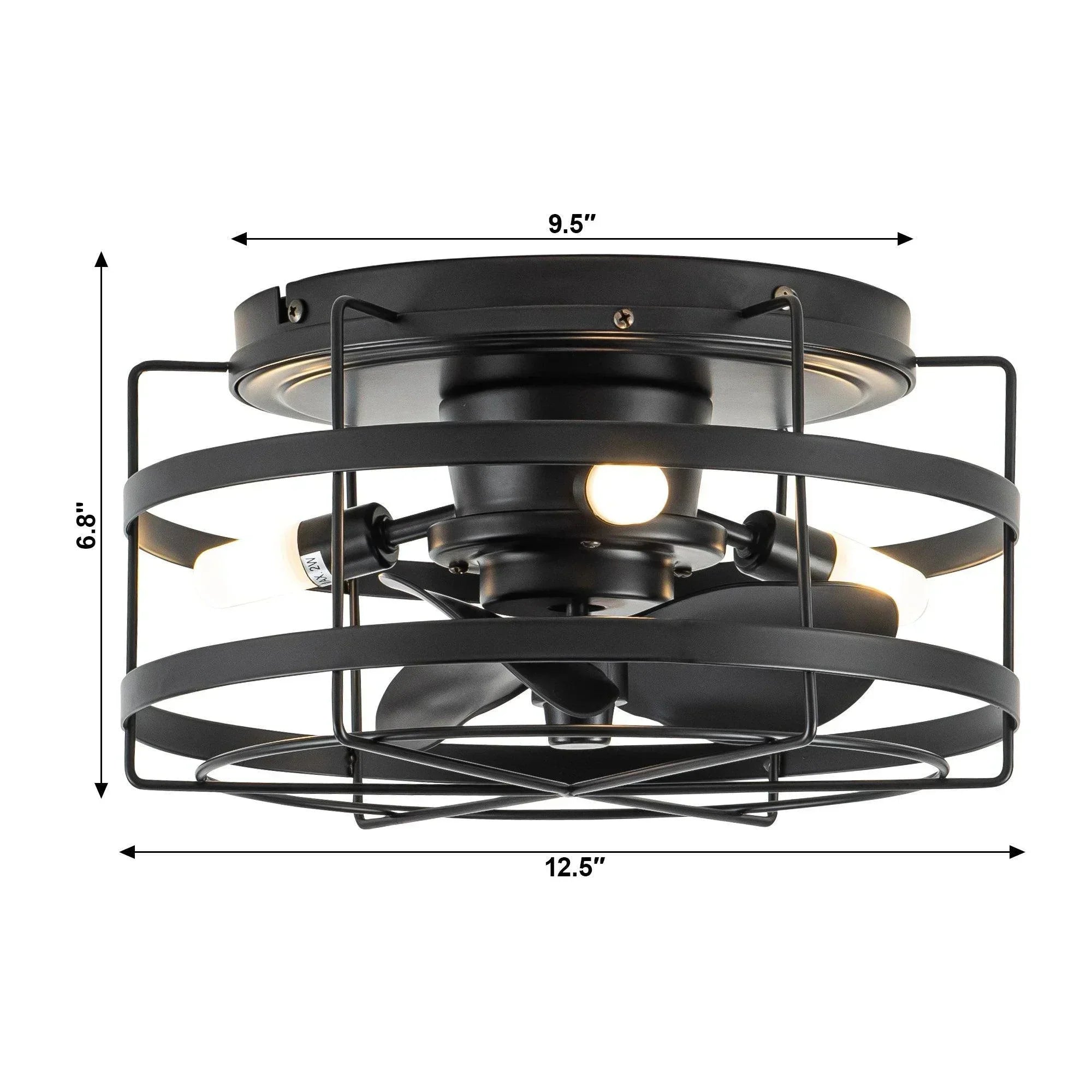 13" Madurai Farmhouse Flush Mount Ceiling Fan