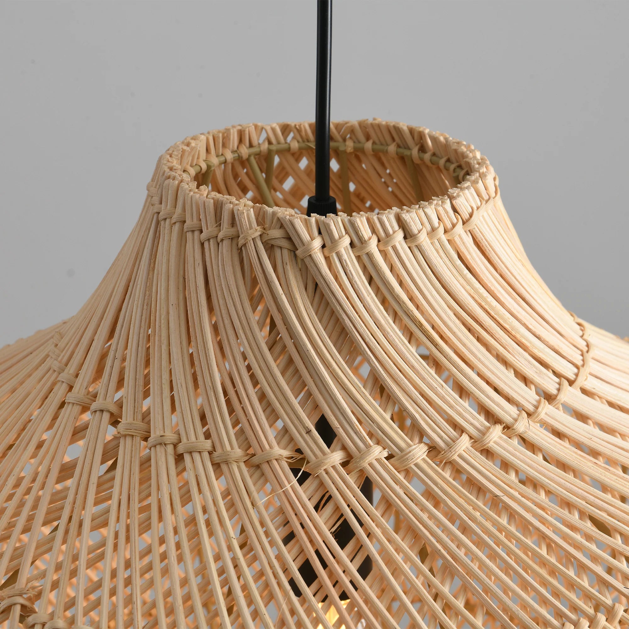 14" Xavier Bohemian Rattan Pendant Light