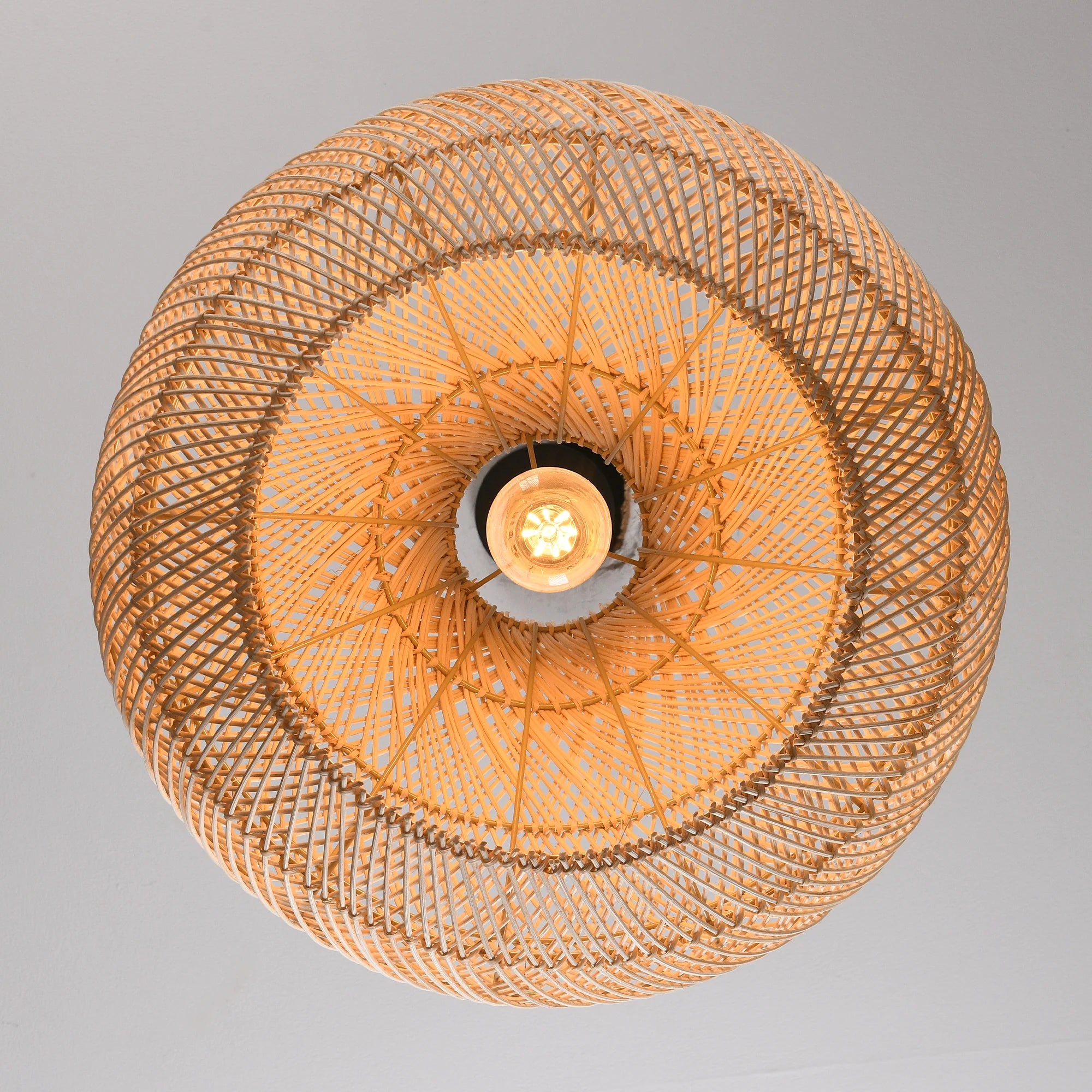 14" Xavier Bohemian Rattan Pendant Light