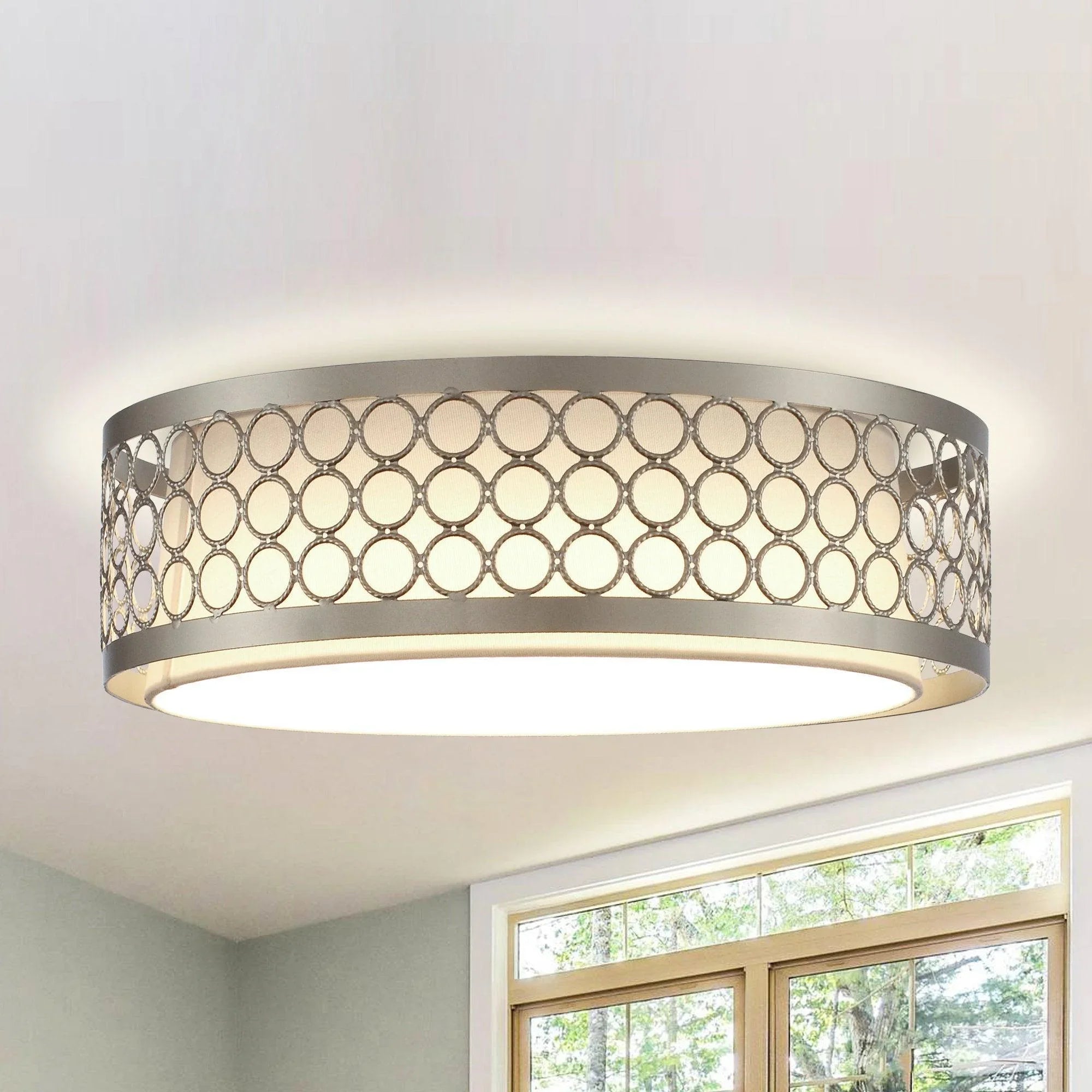 Modern 15 Inch LED Flush Mount Ceiling Light - IPLUS Lighting