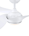 52" Phil White Downrod Mount Ceiling Fan with LED Light
