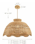 Le Perle 6-Light Rattan Pendant Light