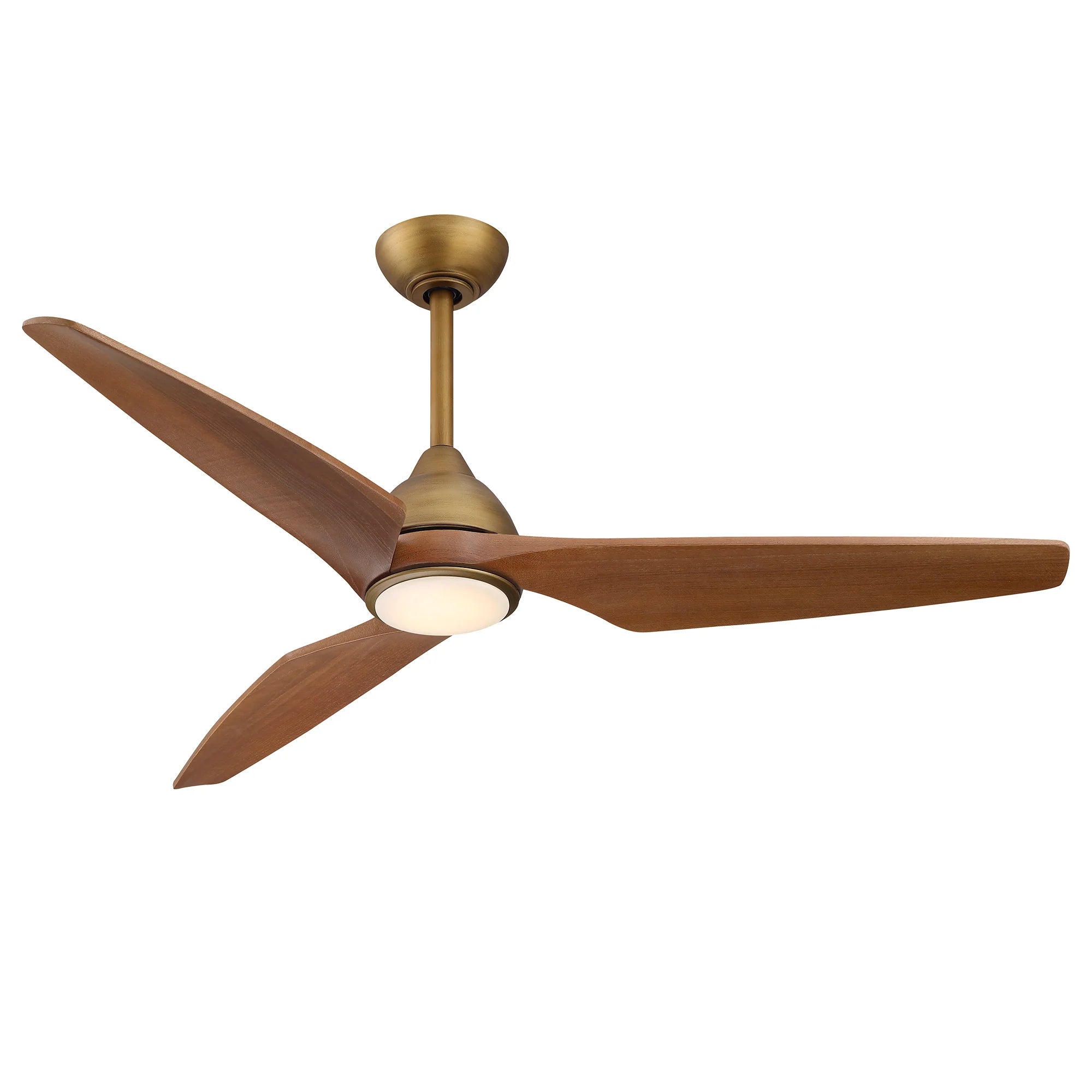 52" Jared Modern Solid Wood Blade LED Ceiling Fan