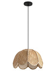 16" Verne Bohemian Rattan Pendant Light