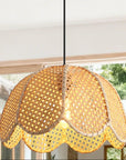 16" Verne Bohemian Rattan Pendant Light