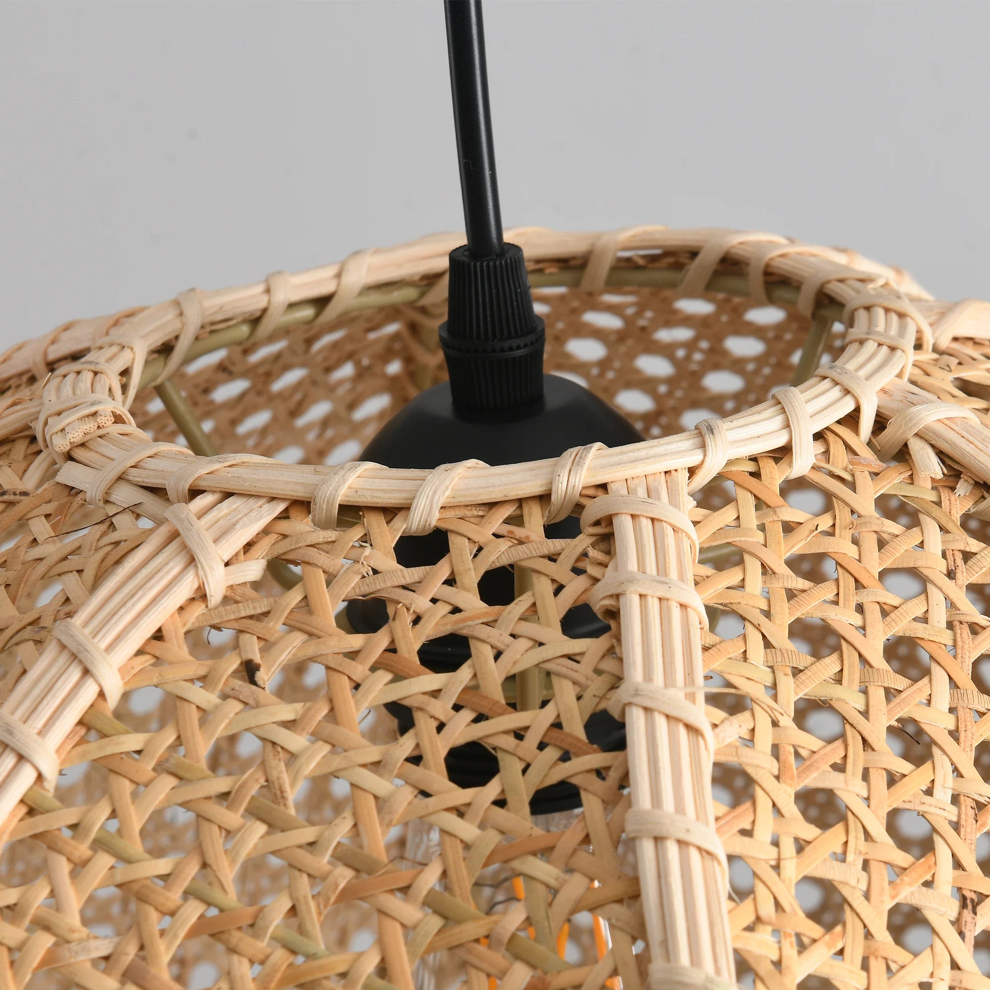 16" Verne Bohemian Rattan Pendant Light