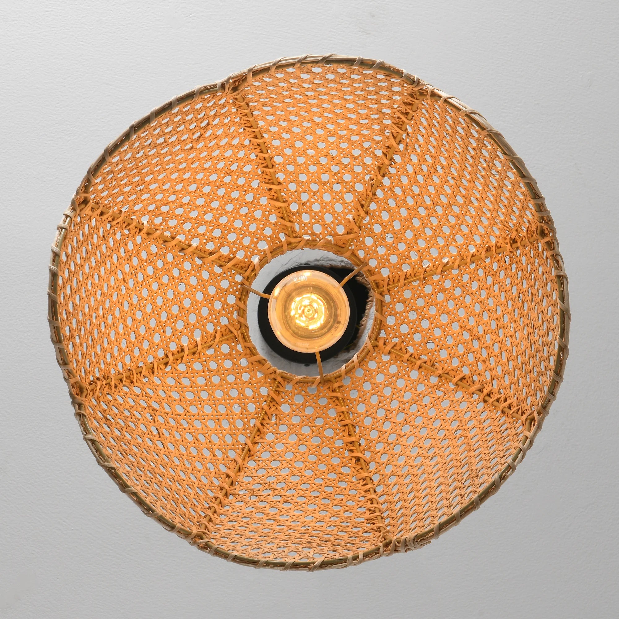 16" Verne Bohemian Rattan Pendant Light