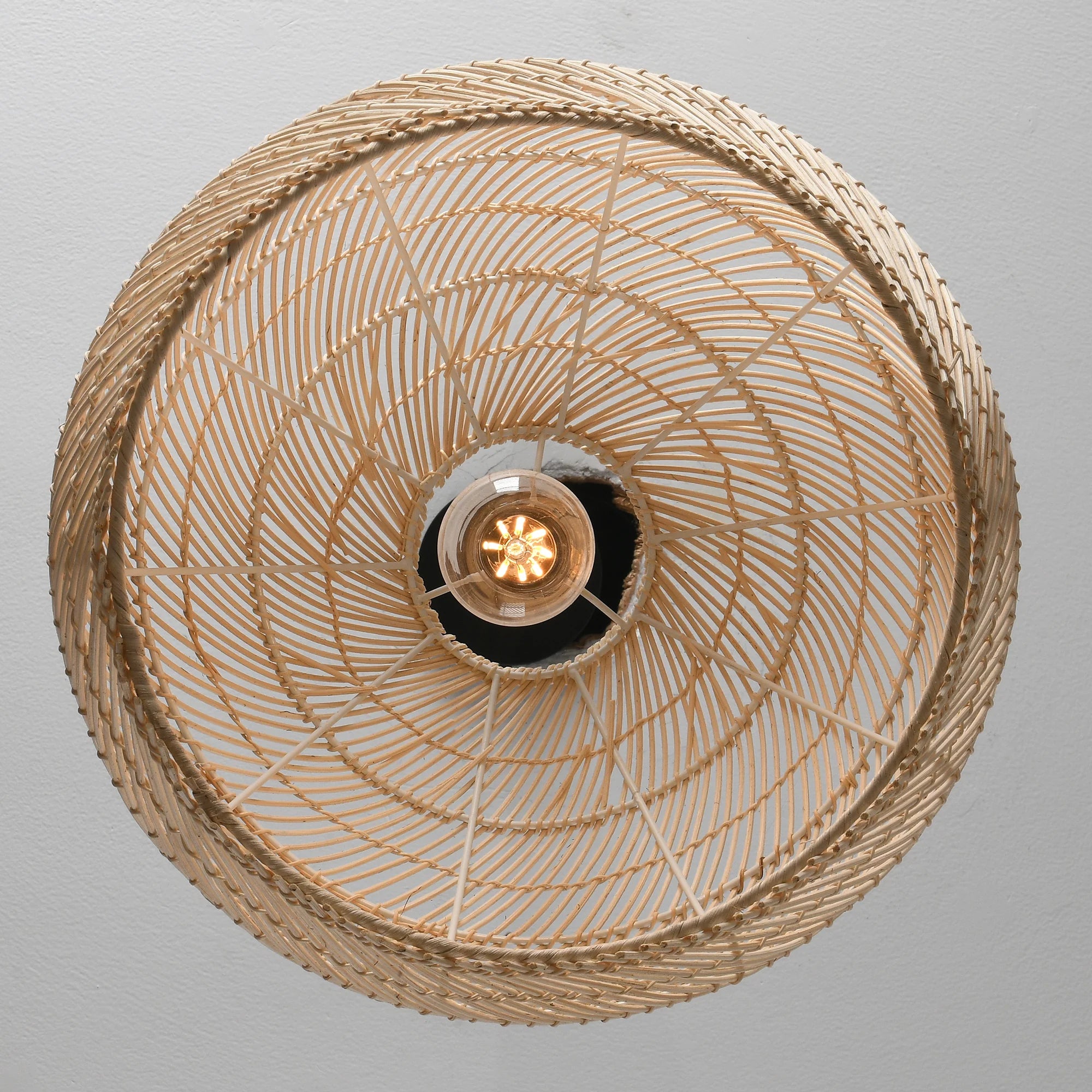 16" Virgil Bohemian Rattan Pendant Light
