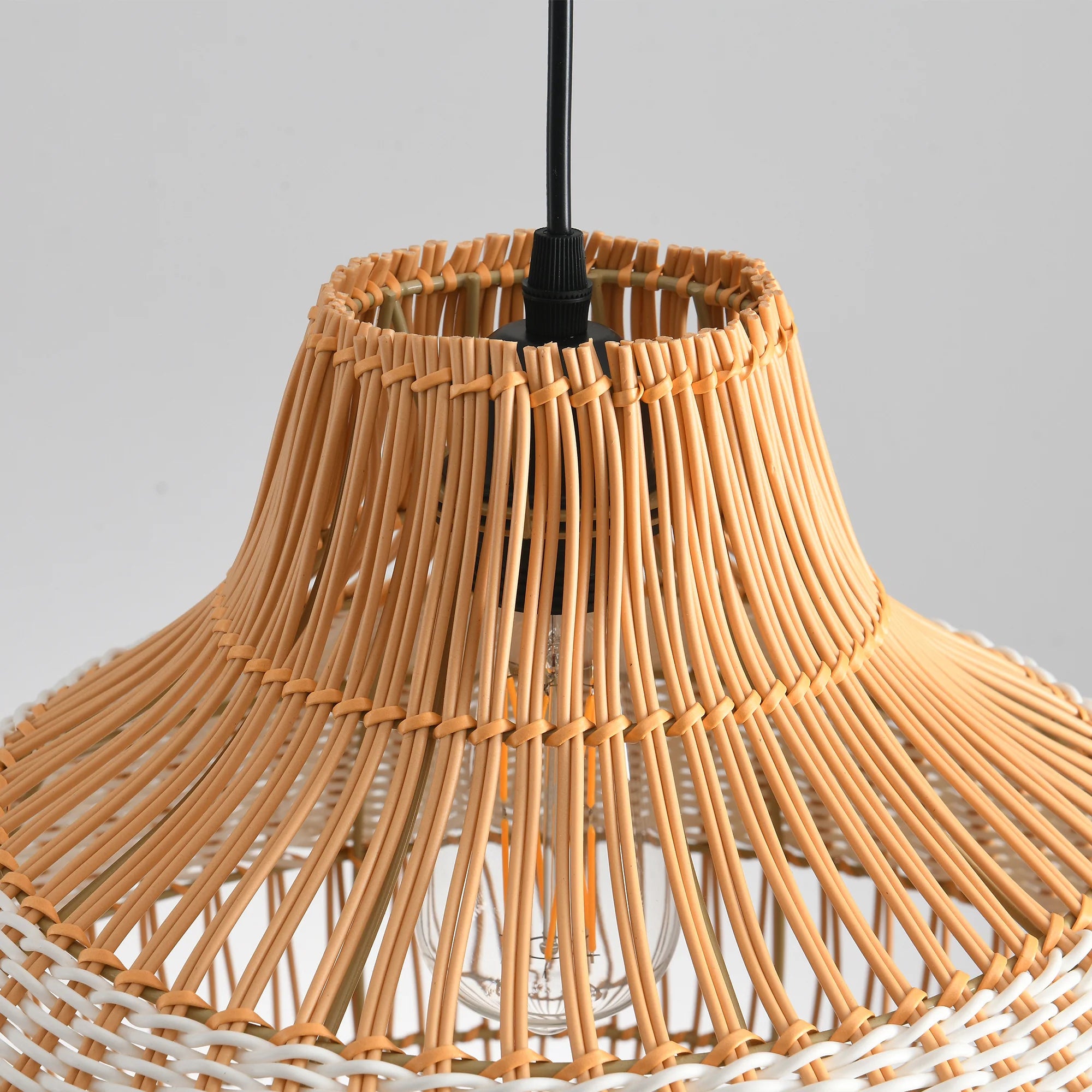 17" Yale Bohemian Rattan Pendant Light