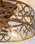 18" Vintage Distressed Flush Mount Smart Ceiling Fan