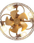 18" Vintage Distressed Flush Mount Smart Ceiling Fan