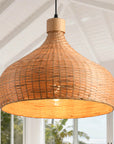 18" Winfred Bohemian Bamboo Pendant Light