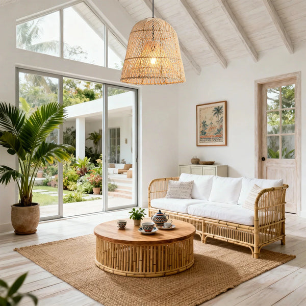 Santa Barbara Natural Rattan Pendant Light