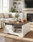 31" Modern Lift Top Coffee Table with Storage Cabinet