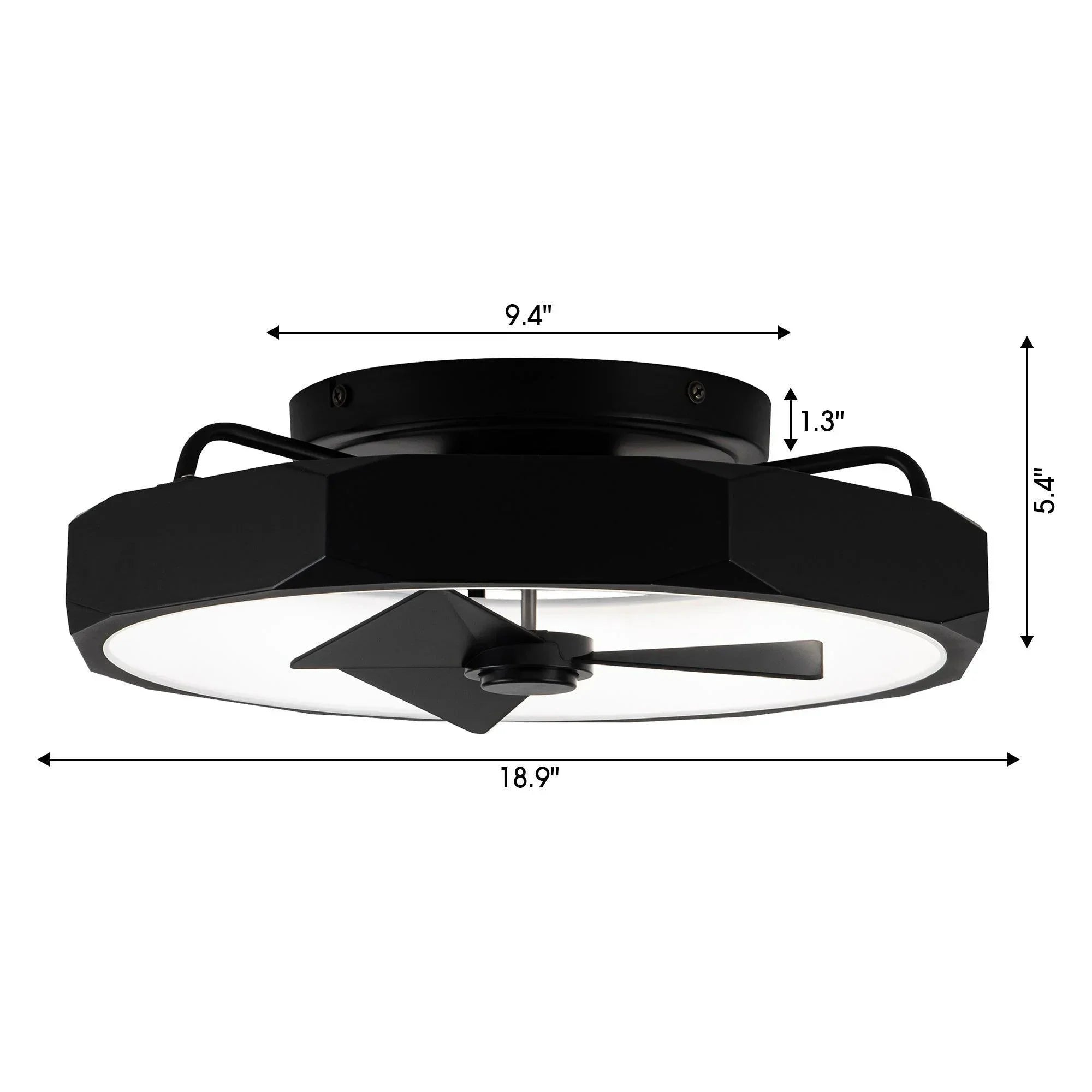 19" Britton Flush Mount Ceiling Fan