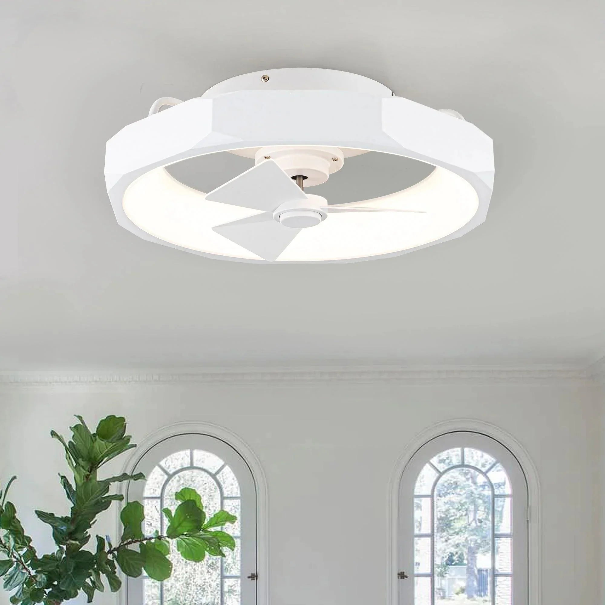 19" Britton Flush Mount Ceiling Fan