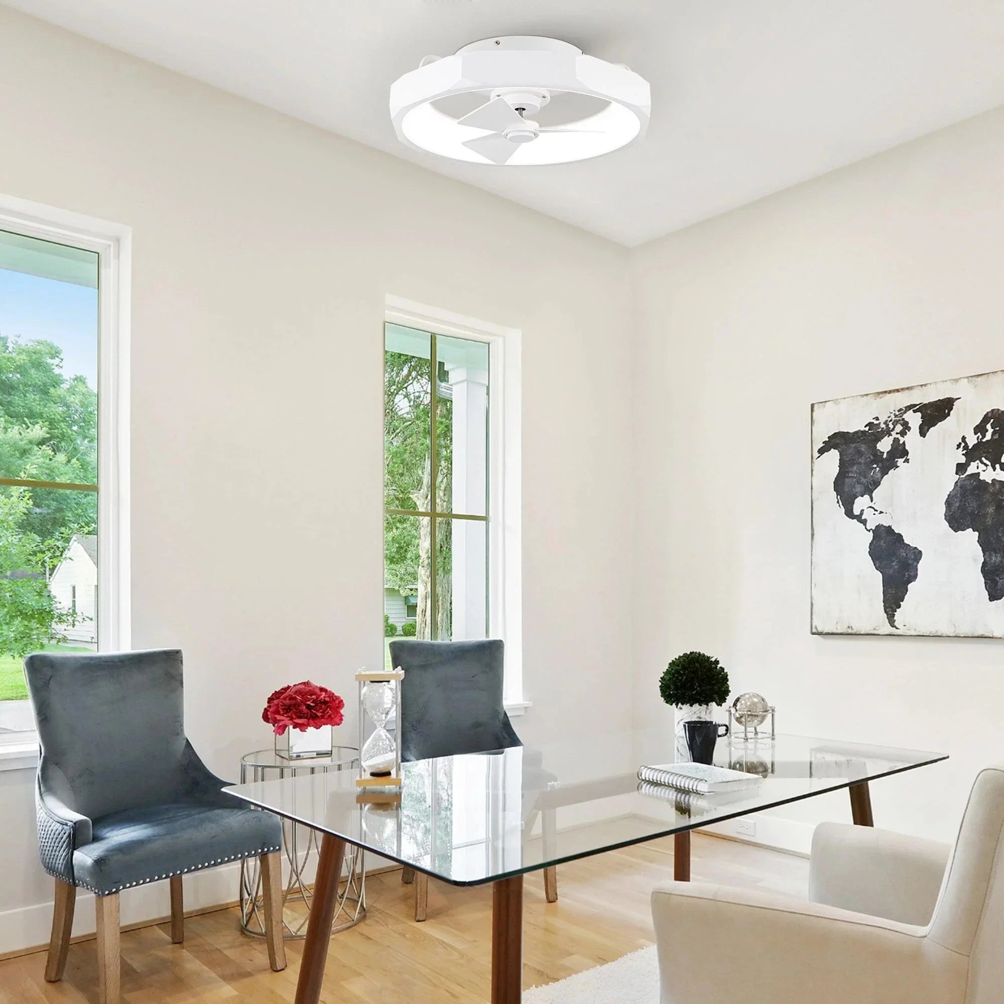 19" Britton Flush Mount Ceiling Fan