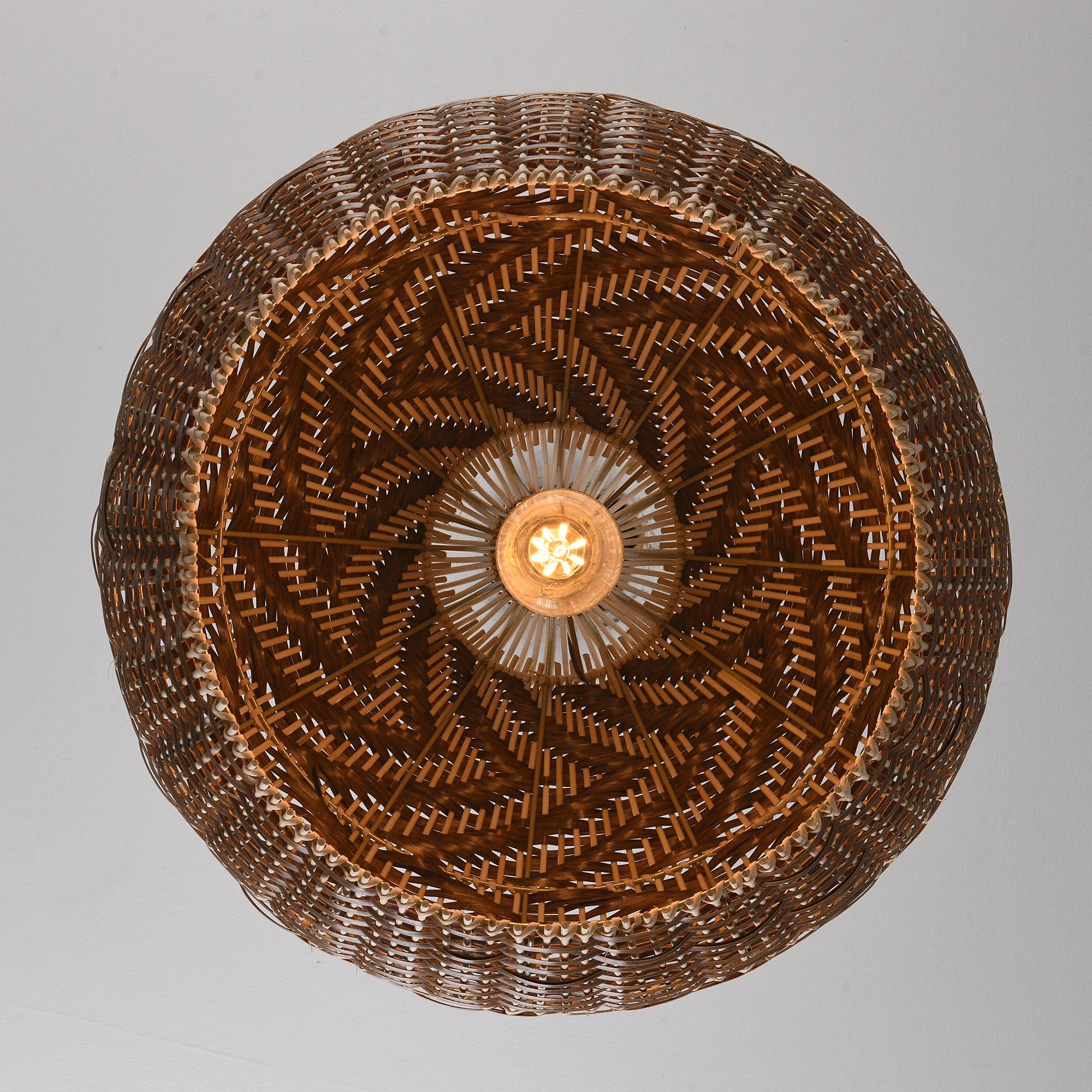 19" Tyrone Bohemian Rattan Pendant Light