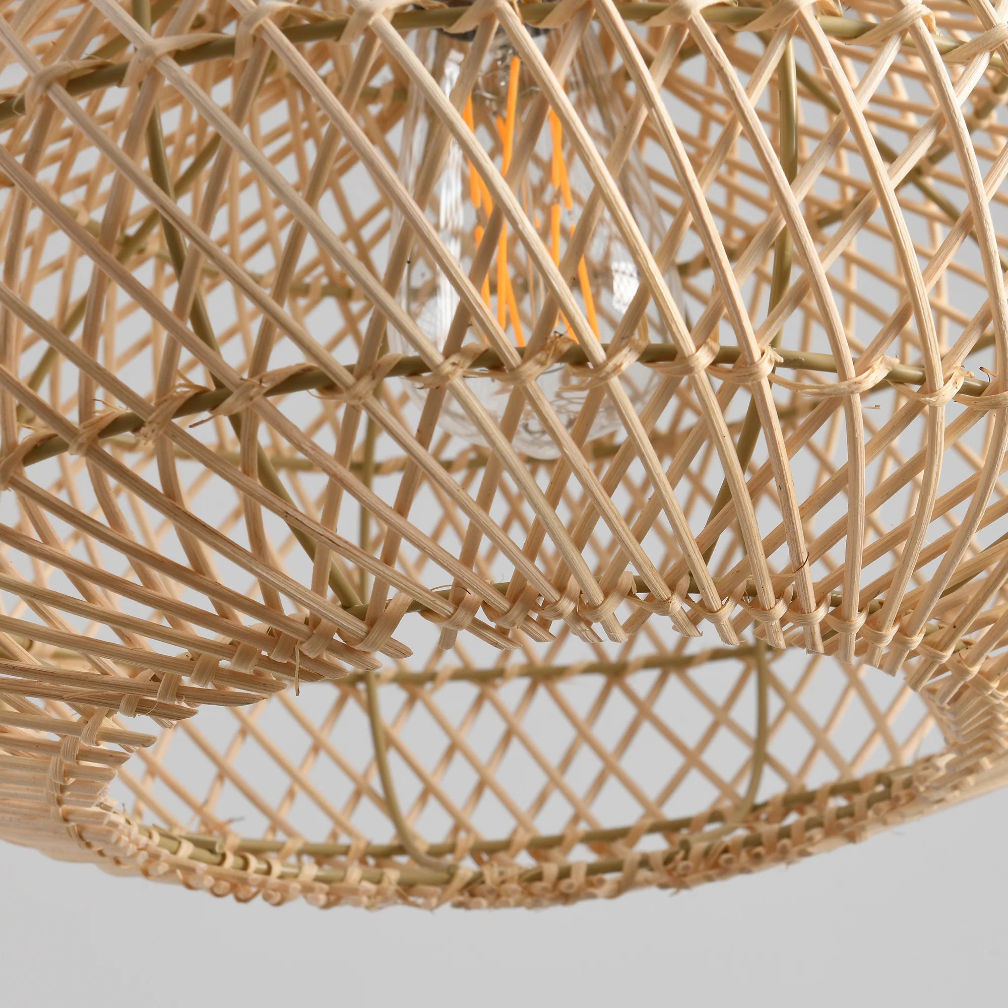 19" Winston Bohemian Rattan Pendant Light