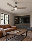 48" Avelor Modern LED Ceiling Fan with Solid Wood Blades