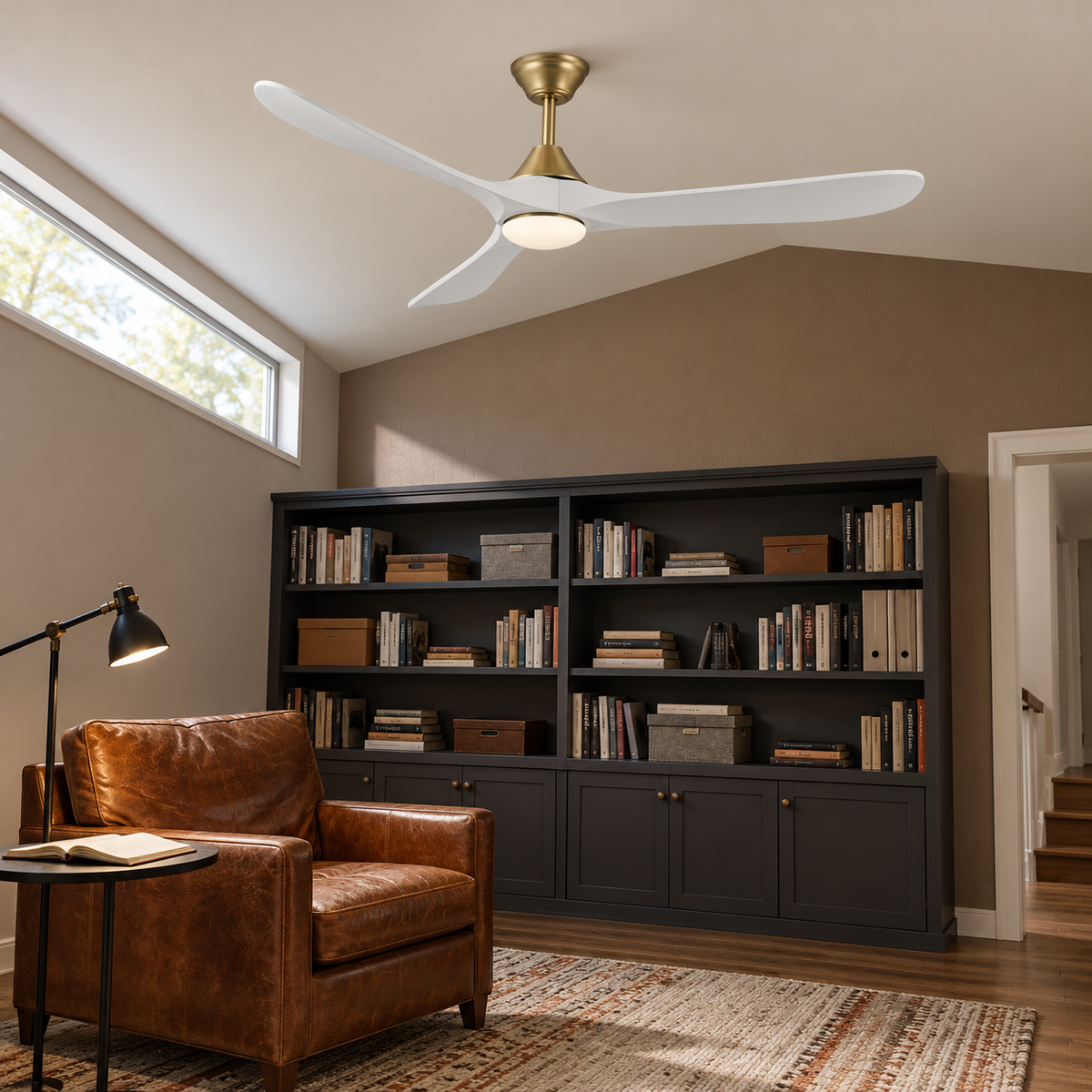 60" Avelor Modern LED Ceiling Fan with Solid Wood Blades