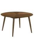 Harlow 5-Piece Walnut Round Dining Set