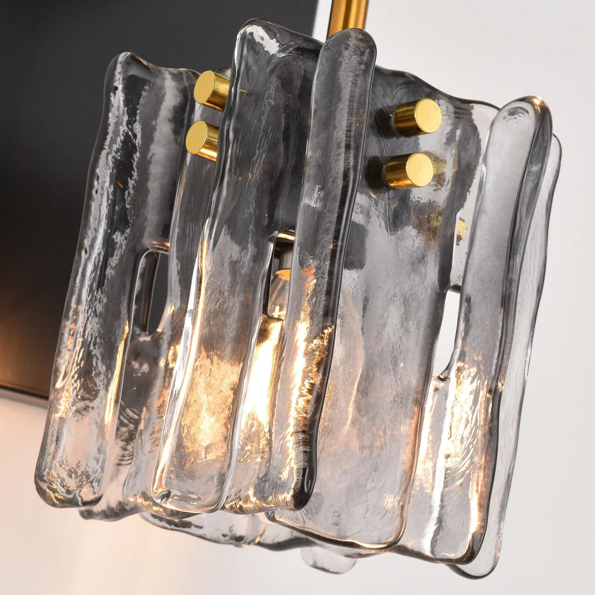 Sean 1-Light Black Wall Sconce with Textured Glass Shade