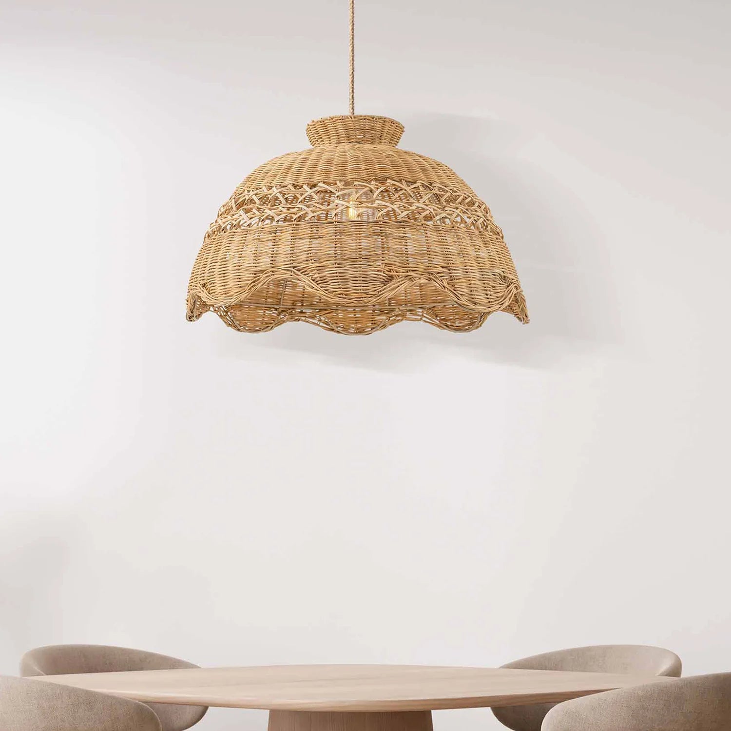 Le Perle 6-Light Rattan Pendant Light