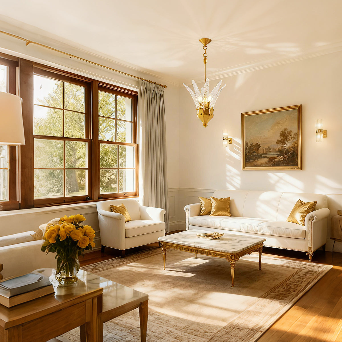 Vito 3 Light Feather Shaped Island Pendant Light 17 Inch