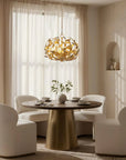 20 Inch 6 Light Golden Chandelier for Dining or Living Room - IPLUS Lighting
