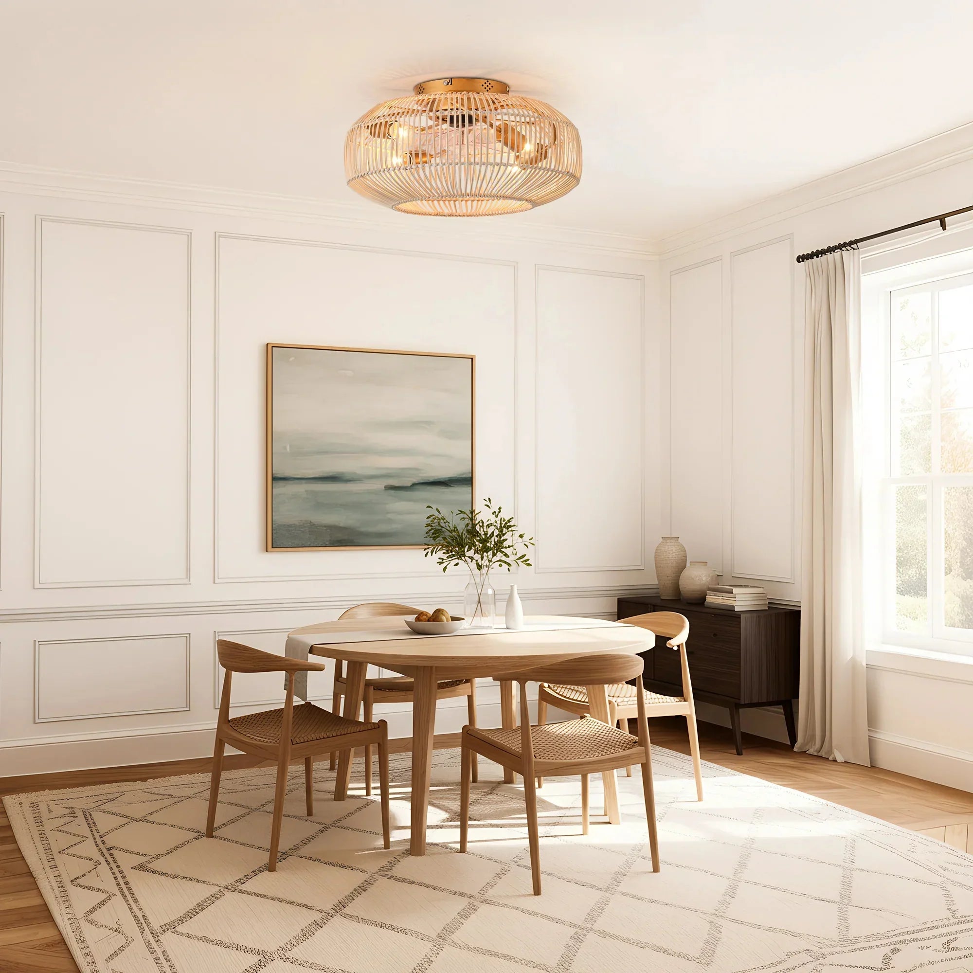 20-Inch Mandy Vintage Gold Ceiling Fan Light with Remote - IPLUS Lighting