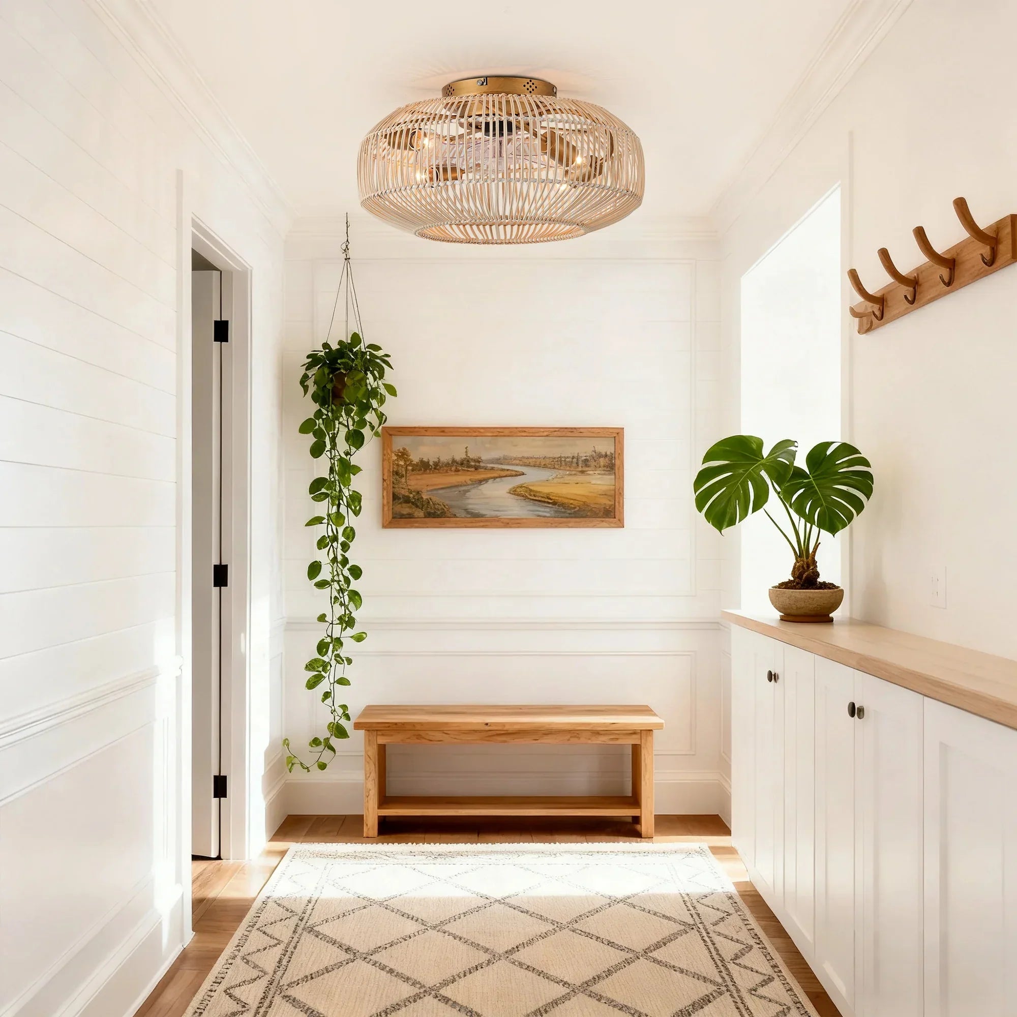 20-Inch Mandy Vintage Gold Ceiling Fan Light with Remote - IPLUS Lighting