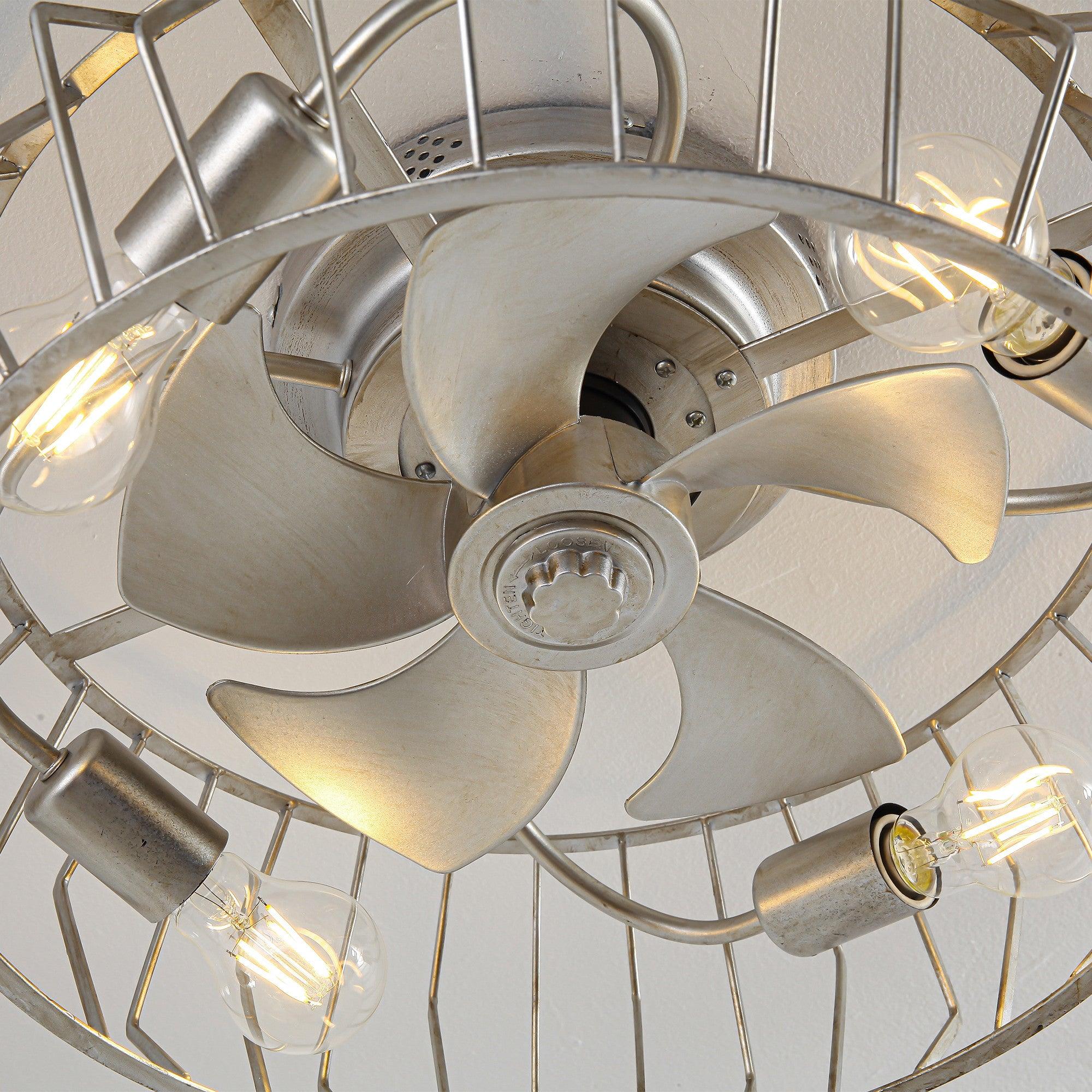 20" Silver Flush Mount Smart Ceiling Fan