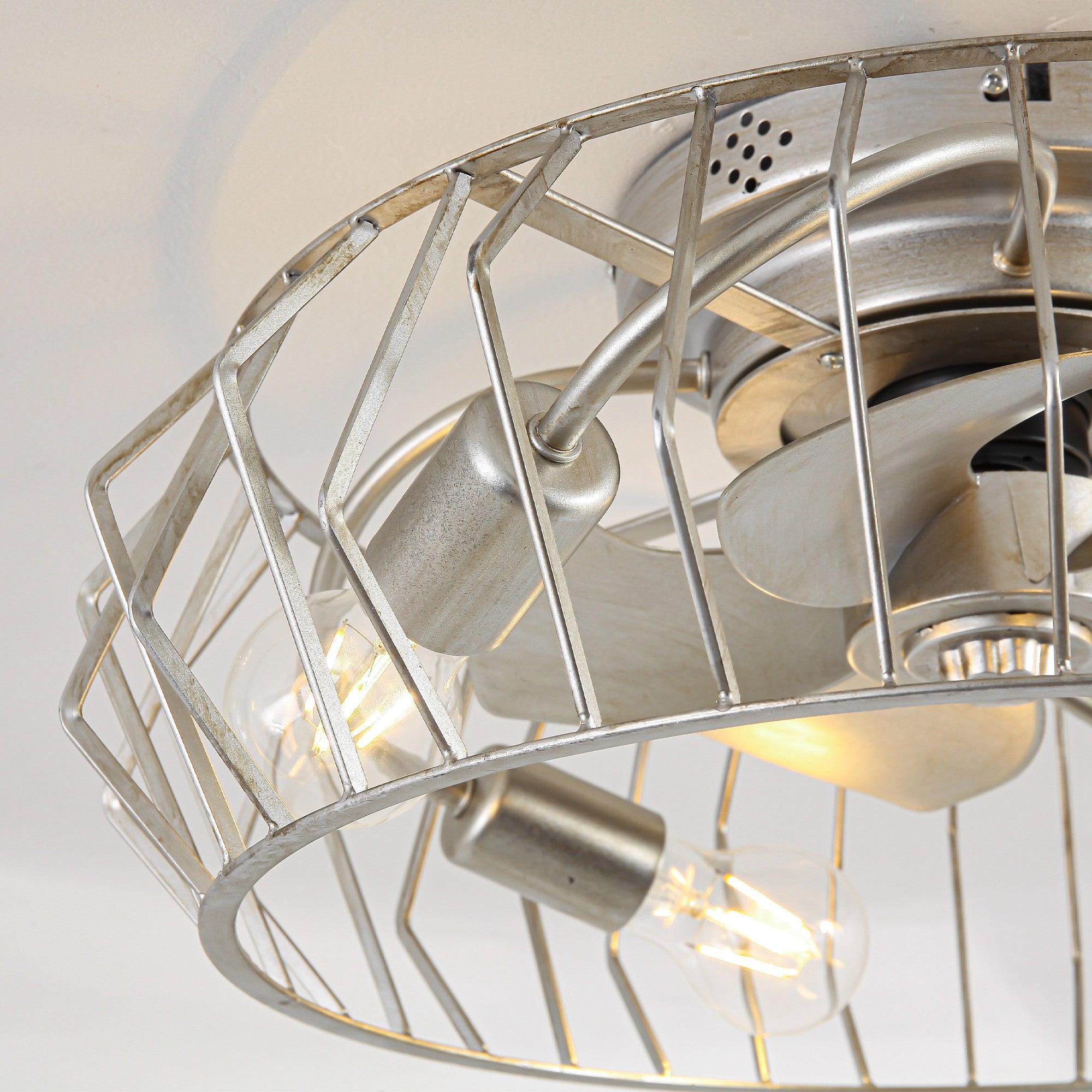 20" Silver Flush Mount Smart Ceiling Fan