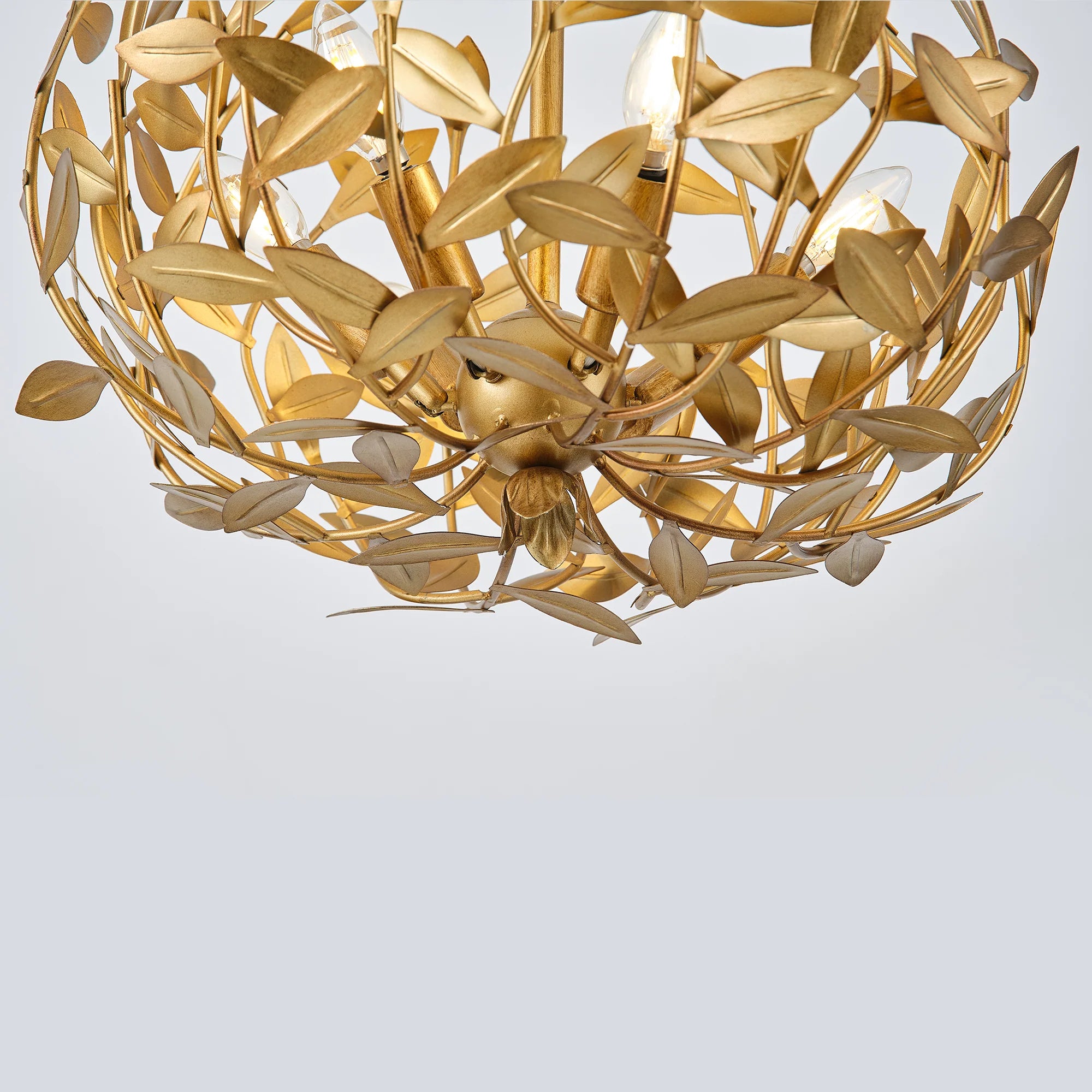 20 Inch 6 Light Golden Chandelier for Dining or Living Room
