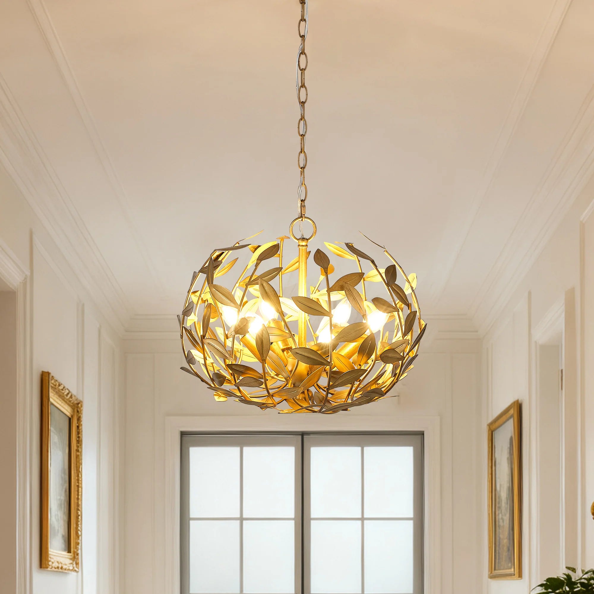 20 Inch 6 Light Golden Chandelier for Dining or Living Room