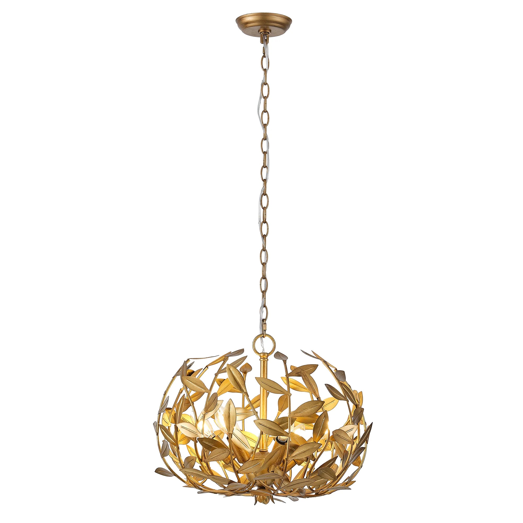 20 Inch 6 Light Golden Chandelier for Dining or Living Room
