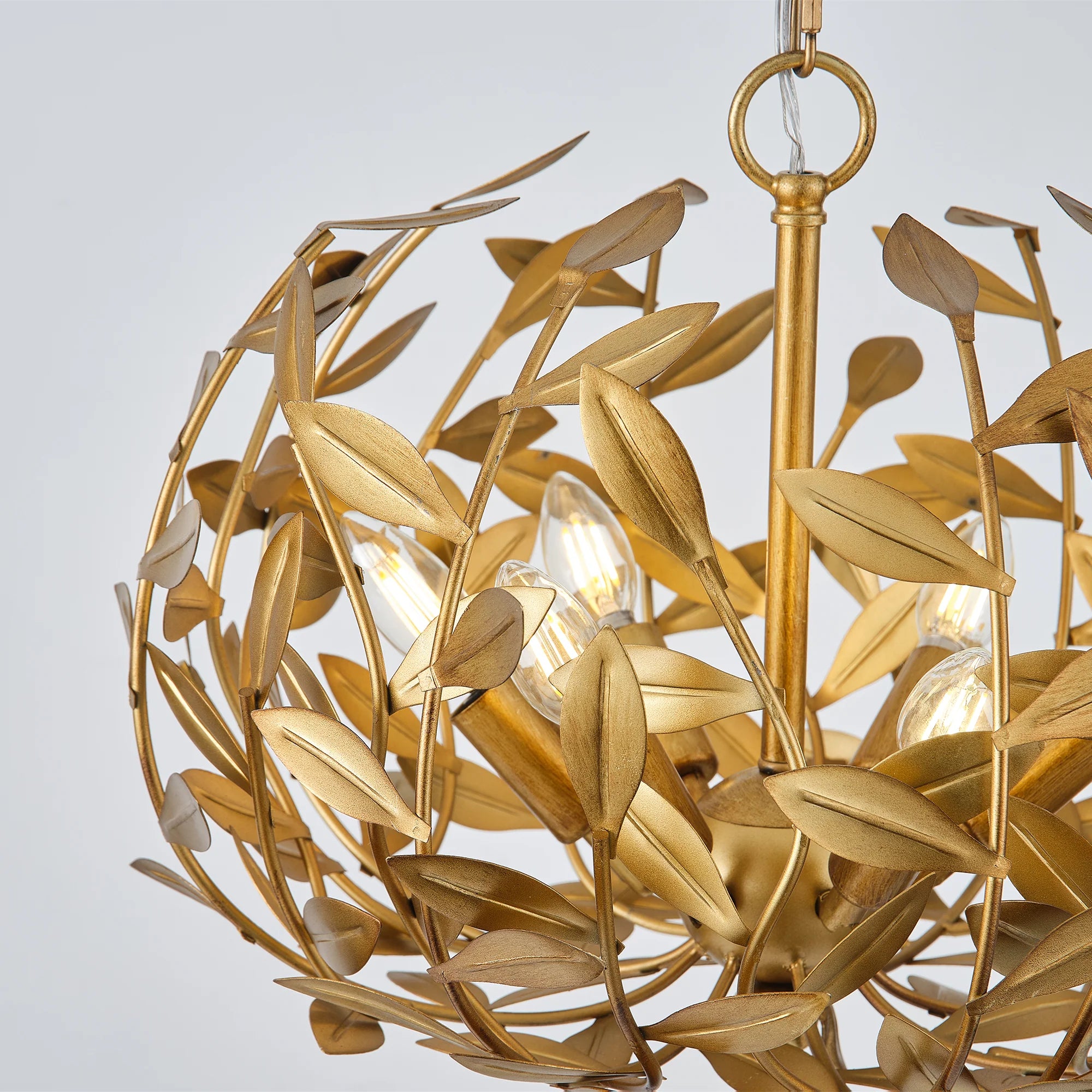 20 Inch 6 Light Golden Chandelier for Dining or Living Room