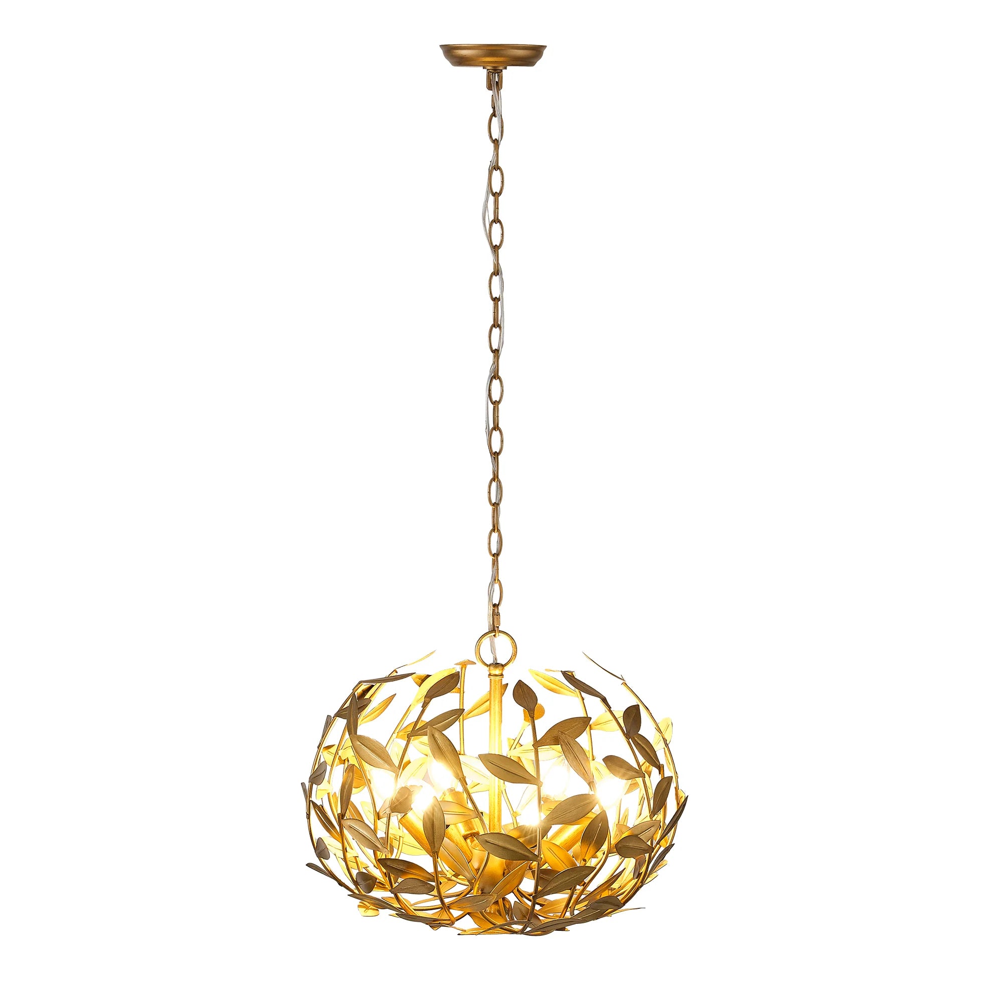 20 Inch 6 Light Golden Chandelier for Dining or Living Room