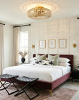 20" Lance Golden Crystal Ceiling Fan