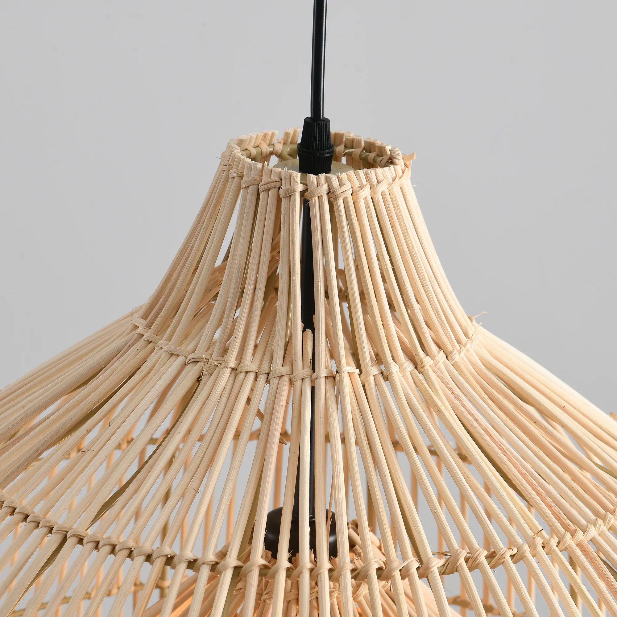 20" Ulysses Bohemian Rattan Pendant Light