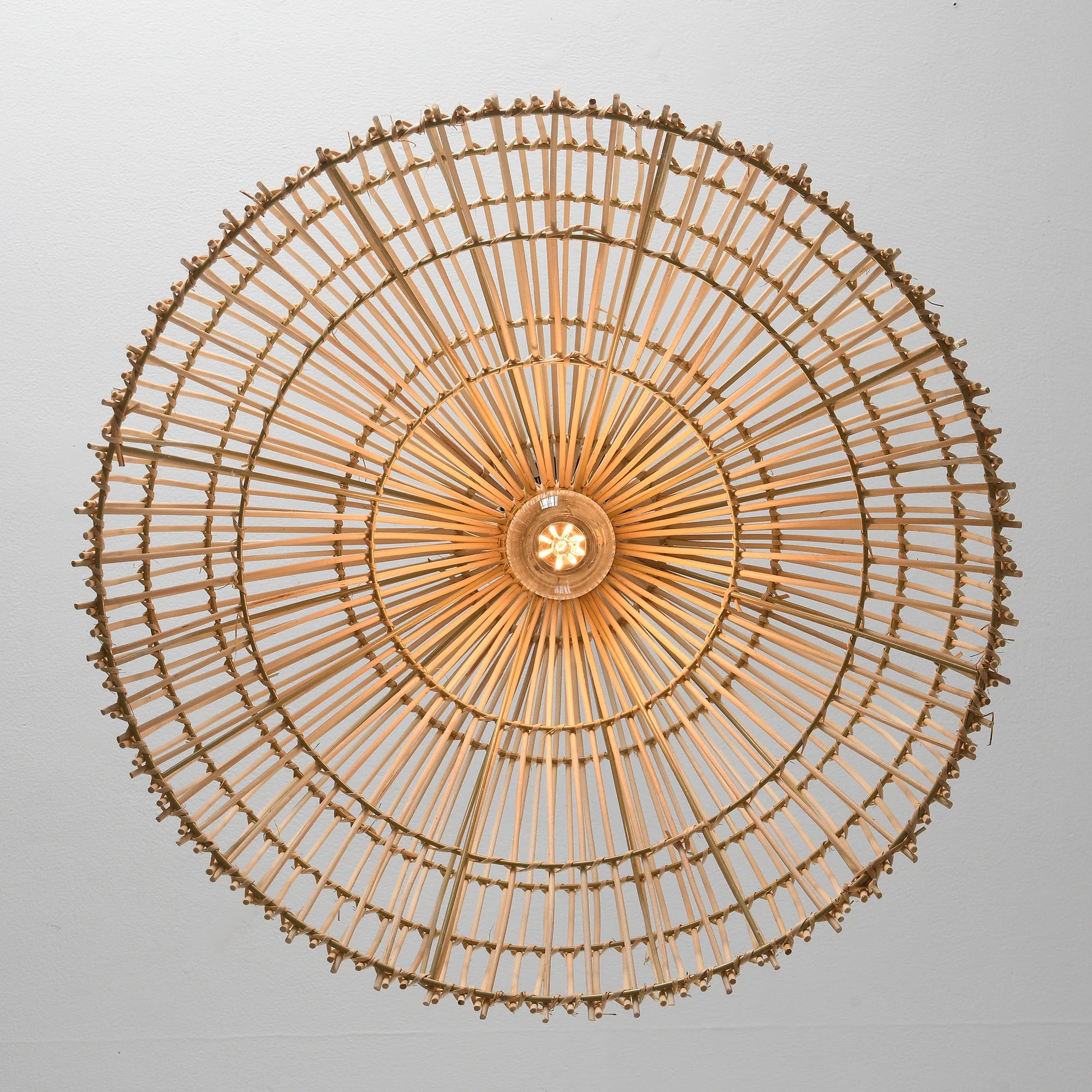 20" Ulysses Bohemian Rattan Pendant Light